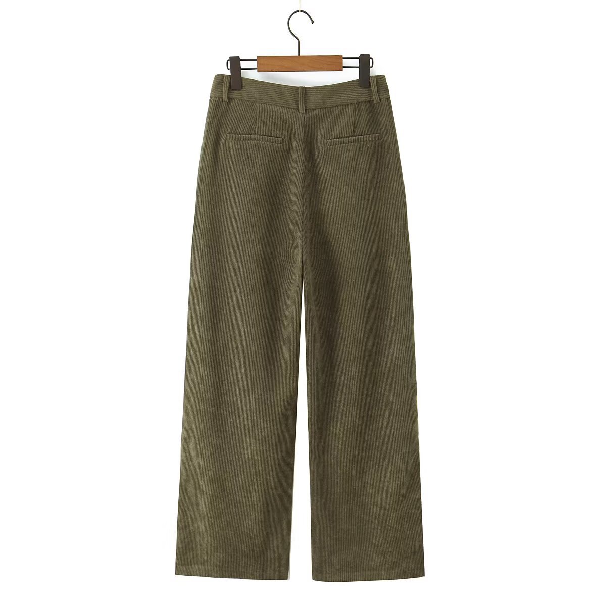 Casual corduroy straight-leg trousers - Image 2