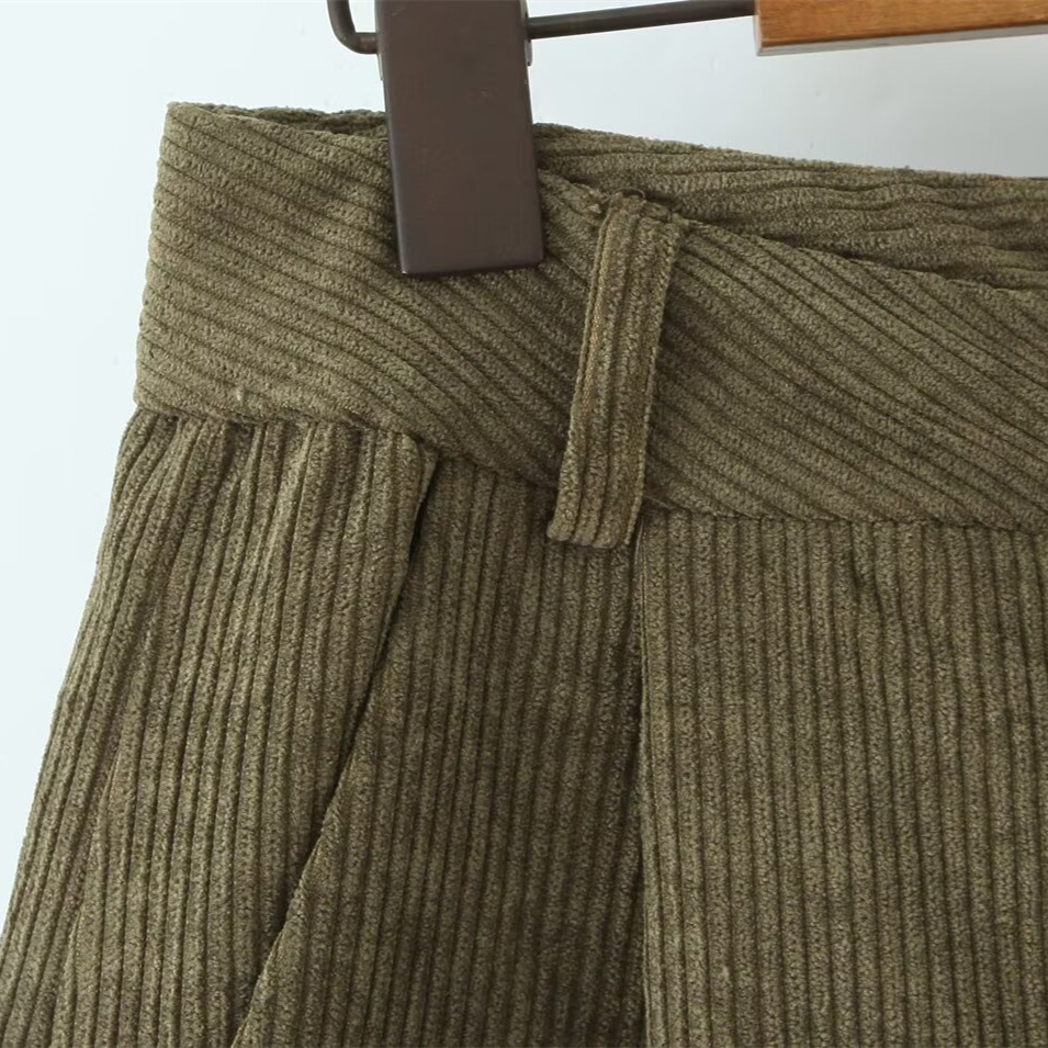 Casual corduroy straight-leg trousers - Image 4