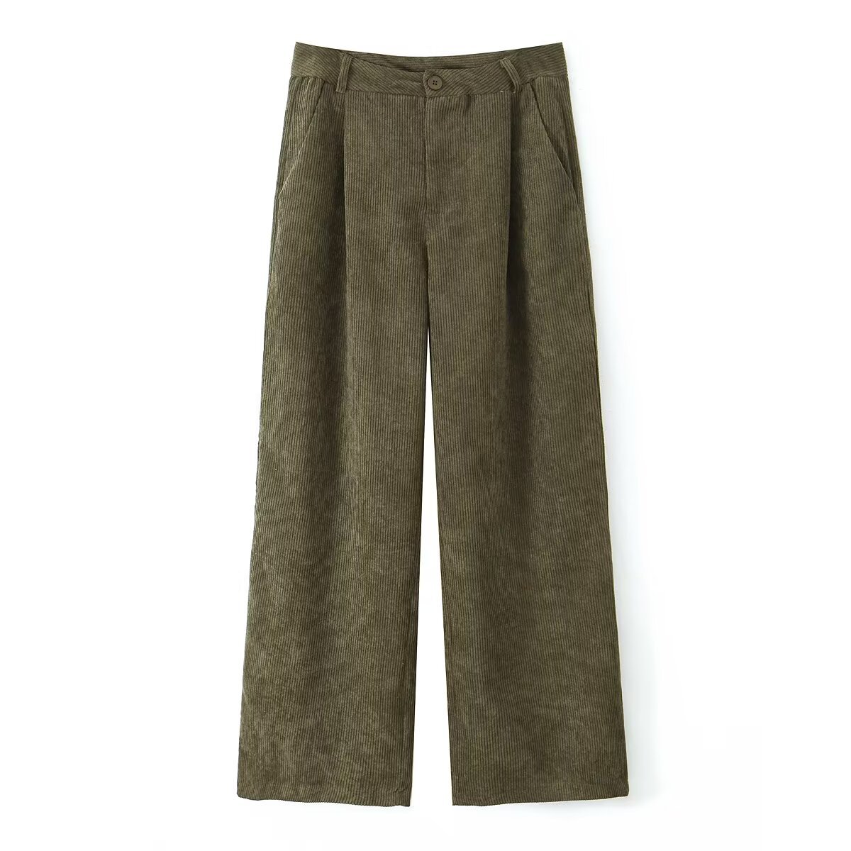 Casual corduroy straight-leg trousers - Image 5